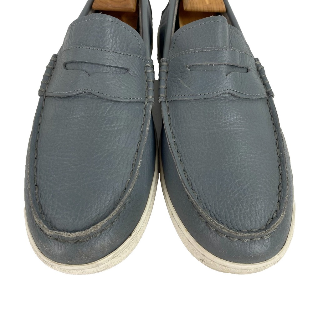 Cole Haan Grand OS Leather Penny Loafers Men's 10.5 M Gray Mocs Slip On Shoes - Picture 5 of 8